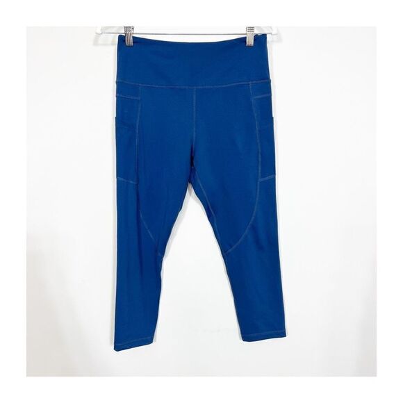 Zyia Active Women's Size 8-10 High Rise Reflective 7/8 Tight Leggings Blue - Picture 1 of 6